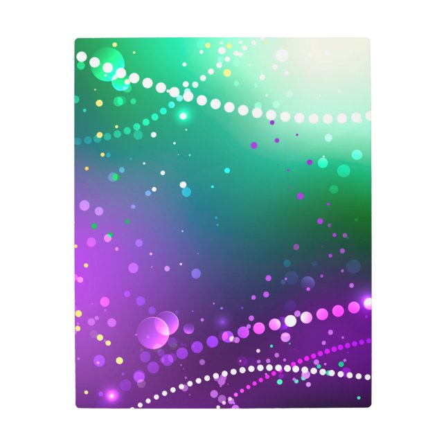 Impresión En Metal Fondo morado festivo Mardi Gras (Anverso)