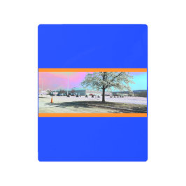 Impresión En Metal Formación de motociclistas (fondo azul)