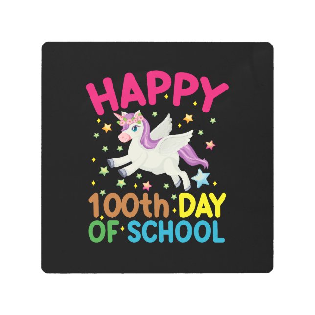 Impresión En Metal Fórmula Matemática 100 Días De Maestra Divertida E (Anverso)