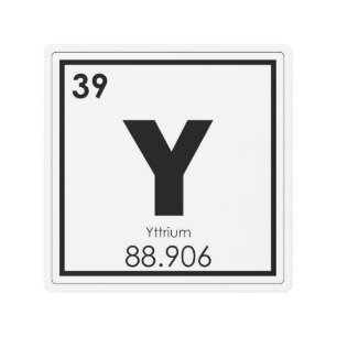 Impresión En Metal Fórmula química del símbolo del elemento químico d