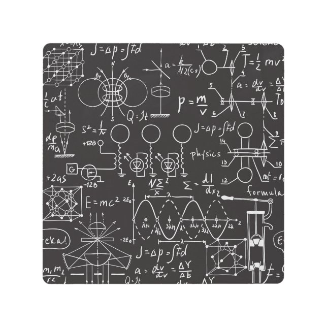 Impresión En Metal Fórmulas científicas: Patrulla de cálculos de Chal (Anverso)