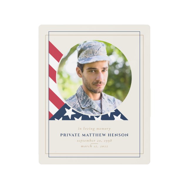 Impresión En Metal Foto conmemorativa de veteranos (Anverso)