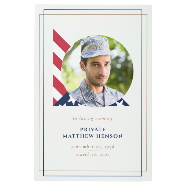 Impresión En Metal Foto conmemorativa de veteranos (Anverso)