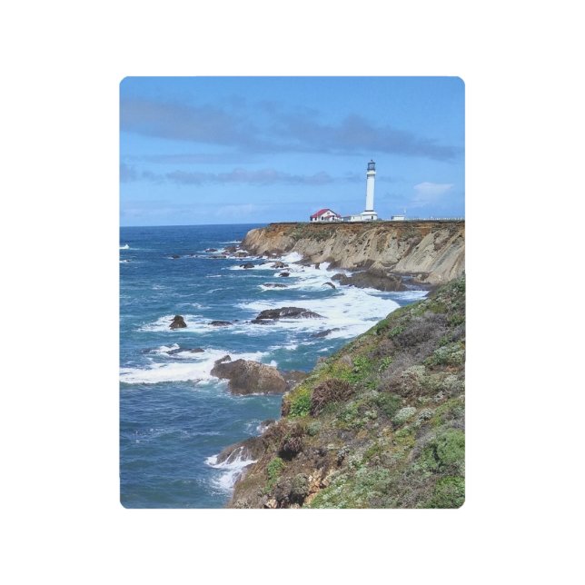 Impresión En Metal foto de faro costero, costa CA - (Anverso)