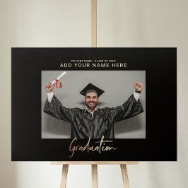 Impresión En Metal Foto de graduación simple y elegante