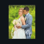 Impresión En Metal Foto de matrimonio personalizado para siempre<br><div class="desc">Celebra para siempre con tu foto de boda personalizada. Plantilla de foto vía Pixabay bajo licencia CC0 y debe ser reemplazada por su propia foto</div>