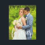 Impresión En Metal Foto de matrimonio personalizado para siempre<br><div class="desc">Celebra para siempre con tu foto de boda personalizada. Plantilla de foto vía Pixabay bajo licencia CC0 y debe ser reemplazada por su propia foto</div>