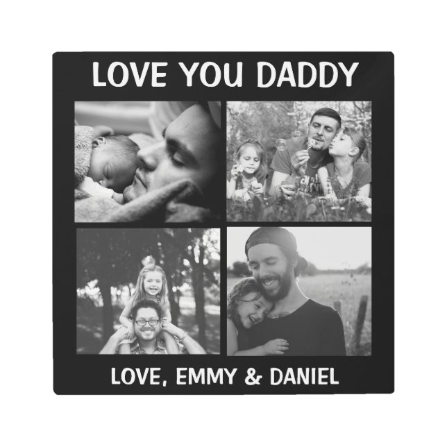 Impresión En Metal Foto de papá y amor personalizado (Anverso)