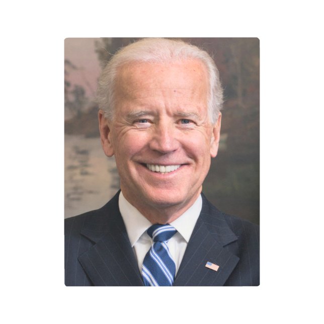 Impresión En Metal Foto de retrato de Joe Biden (Anverso)
