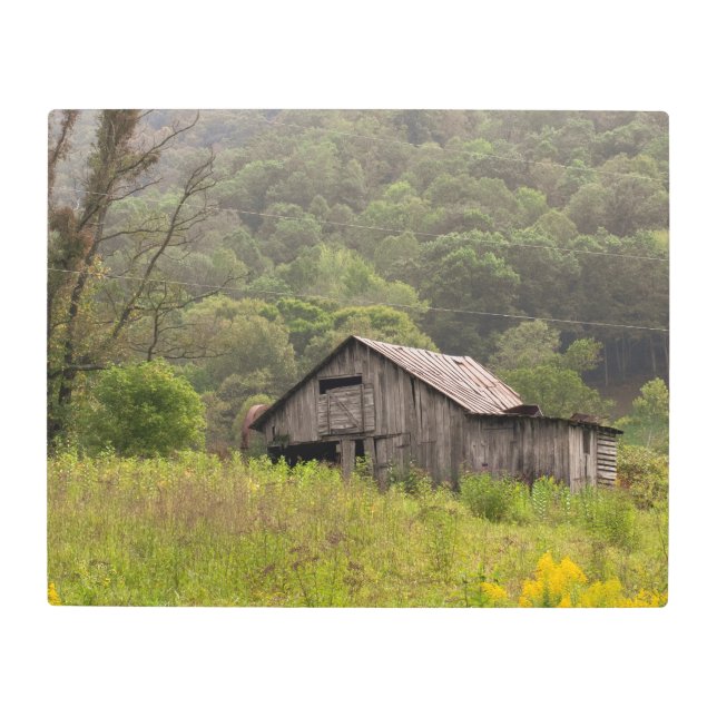 Impresión En Metal Foto de un antiguo establo de campo (Anverso)