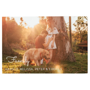 Impresión En Metal Foto familiar de embarazo personalizada