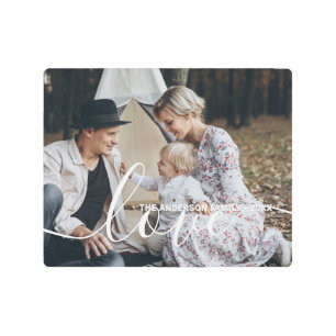 Impresión En Metal Foto familiar de Personalizado 'Amor' con nombre p