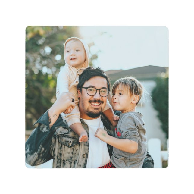 Impresión En Metal Foto moderna de familia personalizado (Anverso)