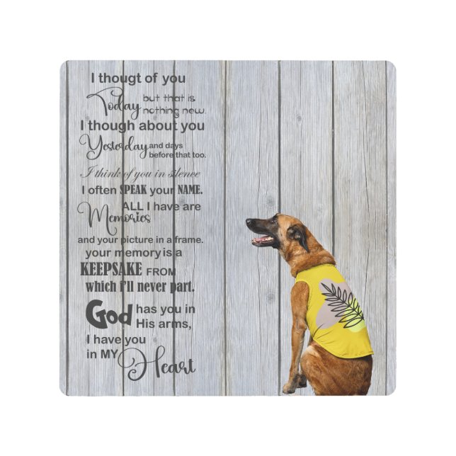 Impresión En Metal Foto personalizada de perro ruso (Anverso)