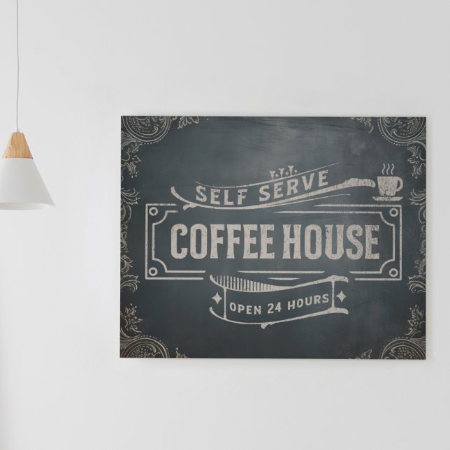 Impresión En Metal Foto Rustic Antique Black and Brown CoffBar (Subido por el creador)