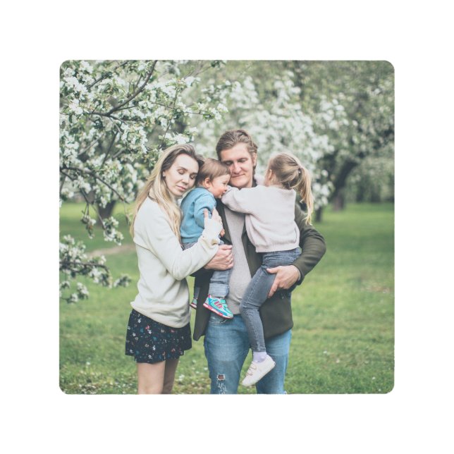 Impresión En Metal Foto única de familia de Personalizados personaliz (Anverso)