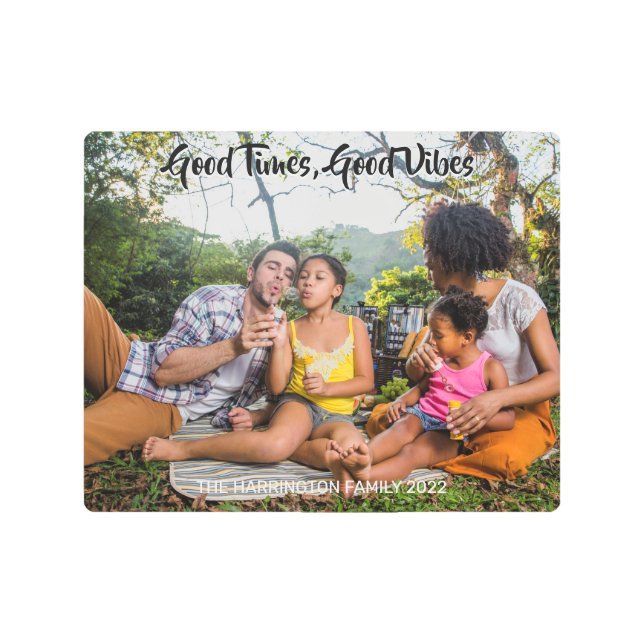 Impresión En Metal Foto y texto personalizado (Anverso)