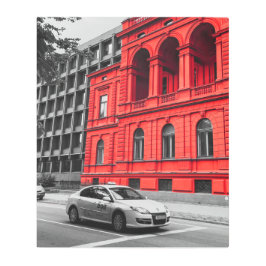 Impresión En Metal Fotografía Minimalista del Edificio de la Ciudad R