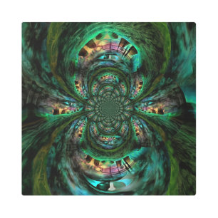 Impresión En Metal Fractal con el ojo de cerradura
