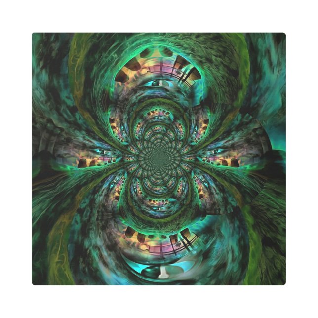 Impresión En Metal Fractal con el ojo de cerradura (Anverso)