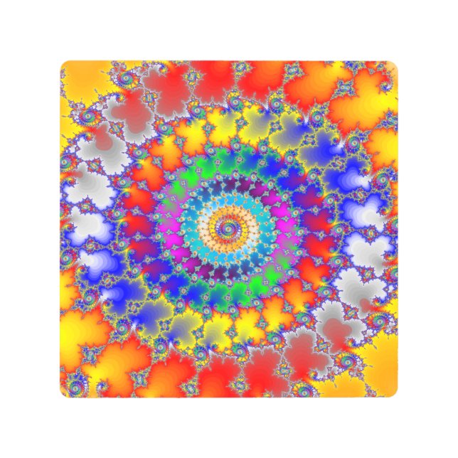 Impresión En Metal Fractal psicodélico (Anverso)