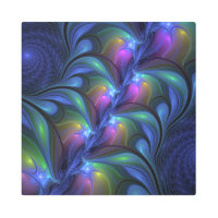 Fractal verde rosa azul luminoso colorido abstract