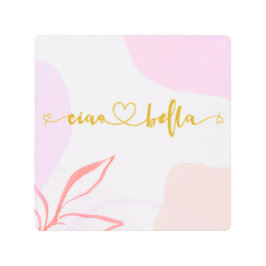 Impresión En Metal Frases y palabras románticas italianas