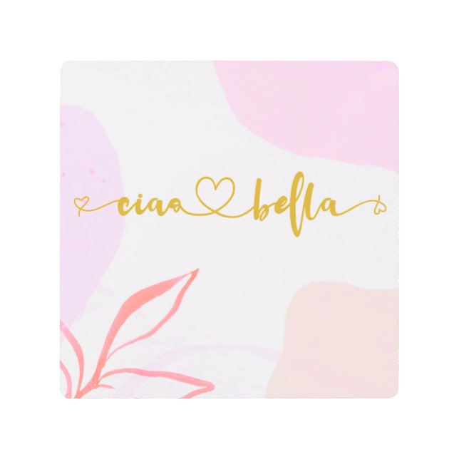 Impresión En Metal Frases y palabras románticas italianas (Anverso)