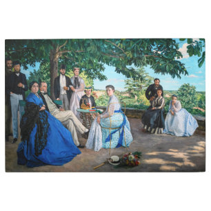 Impresión En Metal Frederic Bazille - La Reunión Familiar