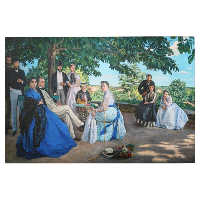 Impresión En Metal Frederic Bazille - La Reunión Familiar (Anverso)