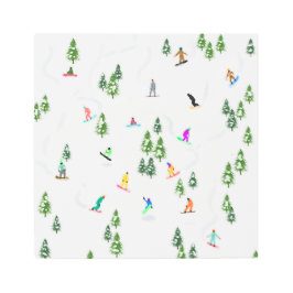 Impresión En Metal Freeride Snowboarder Ilustracion Snowboarding