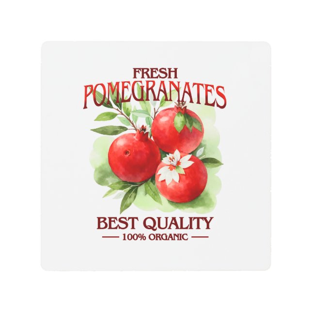 Impresión En Metal Fresh Pomegranates - Best Quality (Anverso)