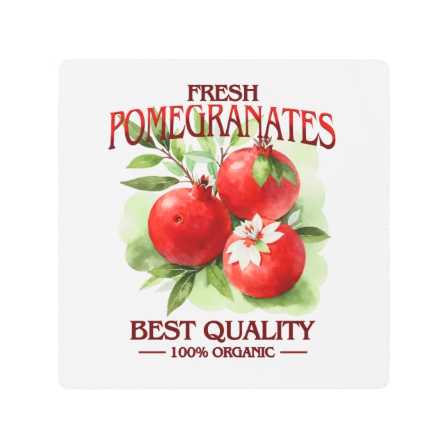 Impresión En Metal Fresh Pomegranates - Best Quality (Anverso)