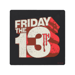 Impresión En Metal Friday the 13th   Bleeding Stacked 3D Logo