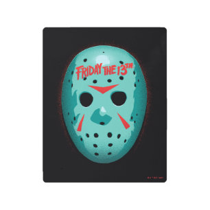 Impresión En Metal Friday the 13th   Blue Hockey Mask Graphic