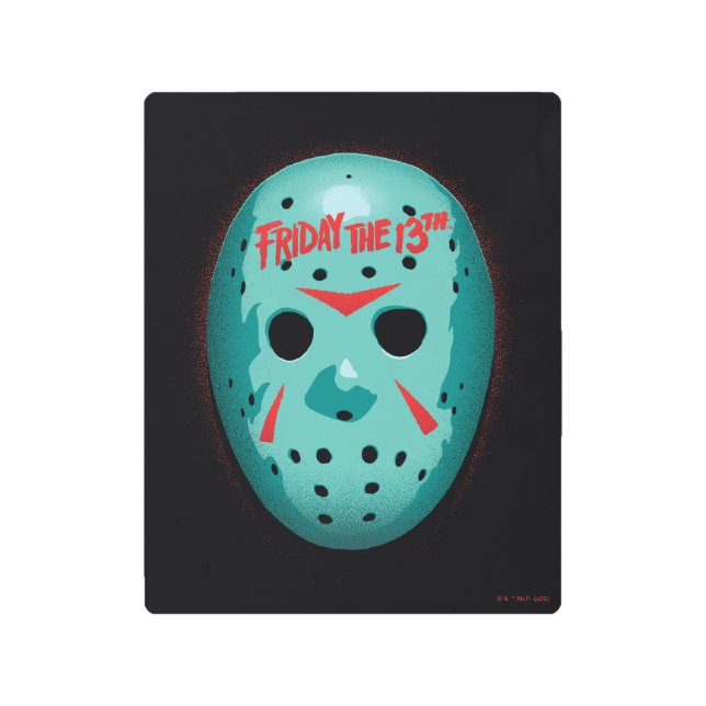 Impresión En Metal Friday the 13th | Blue Hockey Mask Graphic (Anverso)