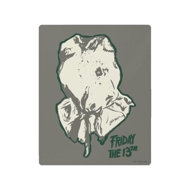 Impresión En Metal Friday the 13th | Jason Voorhees Burlap Sack (Anverso)