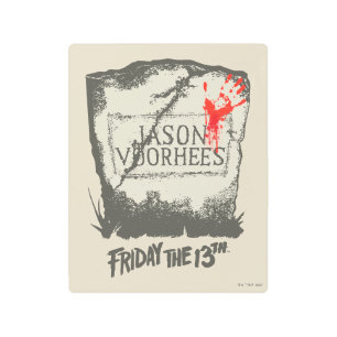 Impresión En Metal Friday the 13th   Jason Voorhees Headstone