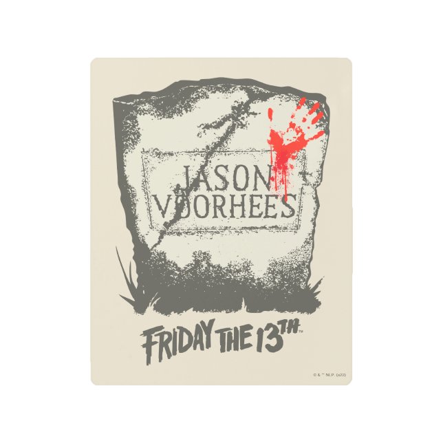 Impresión En Metal Friday the 13th | Jason Voorhees Headstone (Anverso)