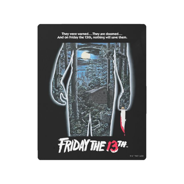 Impresión En Metal Friday the 13th | Silhouette Camp Theatrical Art (Anverso)