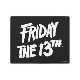 Impresión En Metal Friday the 13th   Stacked Painted Logo