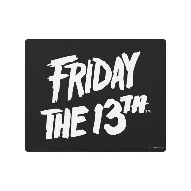 Impresión En Metal Friday the 13th | Stacked Painted Logo (Anverso)