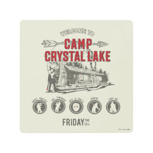 Impresión En Metal Friday the 13th   Welcome to Camp Crystal Lake