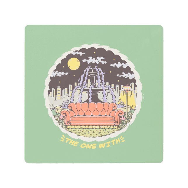 Impresión En Metal FRIENDS™ | Cartoon Fountain (Anverso)