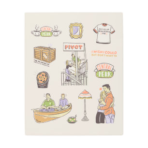 Impresión En Metal FRIENDS™   Cartoon Icons