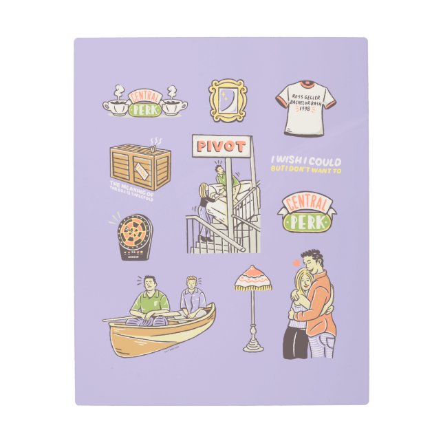 Impresión En Metal FRIENDS™ | Cartoon Icons (Anverso)