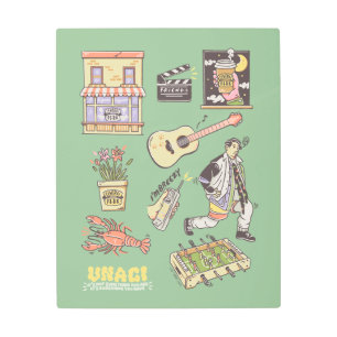 Impresión En Metal FRIENDS™   Cartoon Icons Graphic