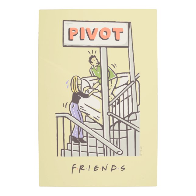 Impresión En Metal FRIENDS™ | Ross and Rachel PIVOT (Anverso)