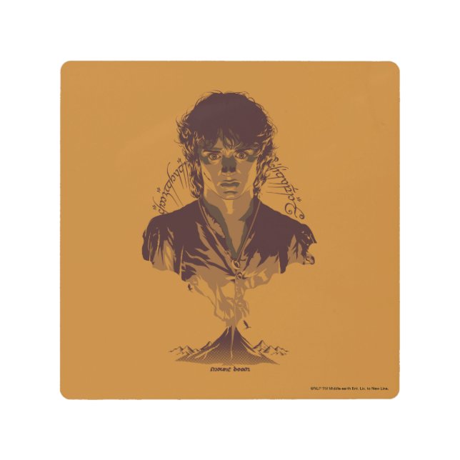 Impresión En Metal FRODO™ MOUNT DOOM™ Tengwar Inscription Graphic (Anverso)