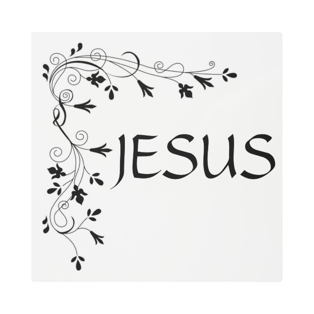 IMPRESIÓN EN METAL FRONTERA DE LA ESQUINA FLORAL DE JESUS (Anverso)